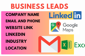 find business email, linkedin and contact list