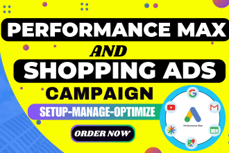 setup shopify google search ads, performance max ads, and shopping ads campaigns