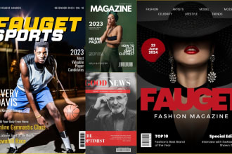 design amazing magazine cover in 5hrs