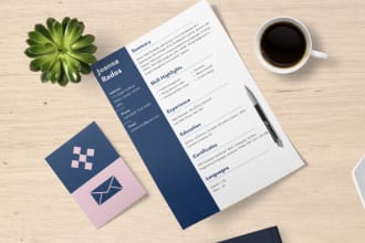 create modern, professional resume, CV, portfolio in canva