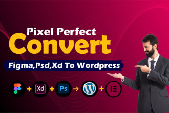 convert figma to wordpress xd to wordpress psd to wordpress website