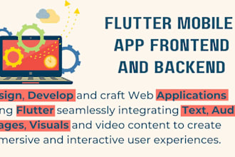 create flutter frontend, backend, figma design for android