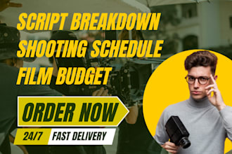create film budget, script breakdown and schedule on movie magic