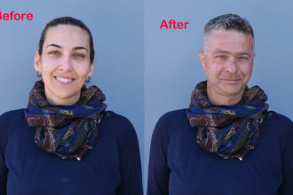 do photo editing  head change or face swap ,face change