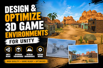 design and optimize 3d game environments for unity