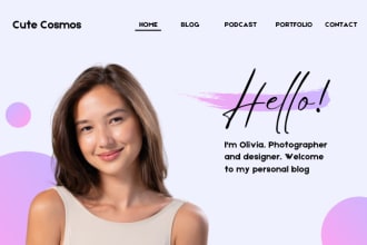 design a professional website hero banner or header
