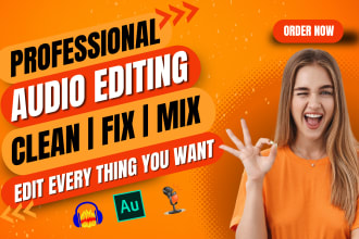 do audio cleaning ,audio editing, enhance, fix and noise reduction in audacity