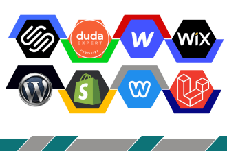 design website on wordpress, wix, squarespace, weebly