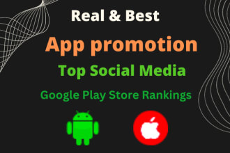 organic app install, app promotion and game best marketing