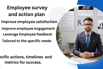 create employee survey format and propose action plan