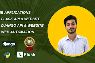 develop web application using python flask, django