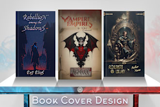 do a fantasy, romance, scifi, horror book cover design or design KDP ebook cover