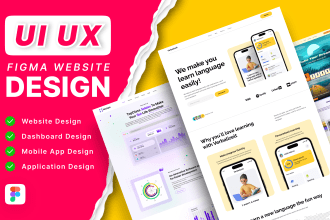 do figma website design, website design figma, figma landing page, website ui ux
