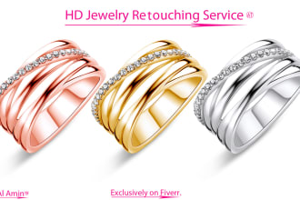 do high end jewelry retouching and product image editing like 3d quality 24hours
