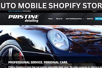 design automobile shopify auto detailing website auto cleaning store
