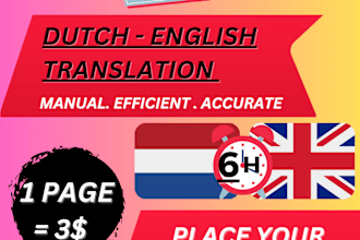 manually translate english to dutch and vice versa in 6 hrs