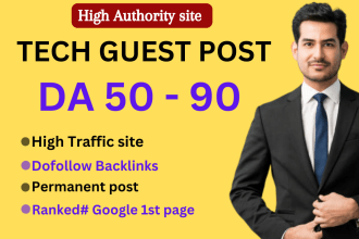 do tech guest post, high da guest post with seo dofollow backlinks