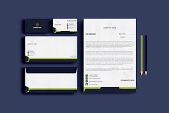 design business cards, stationery and envelopes