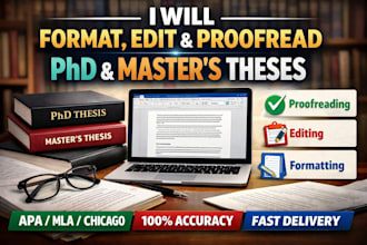 format, edit, and proofread phd and master thesis