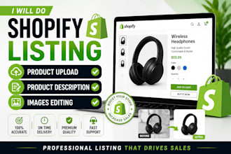 upload and optimize shopify product listings