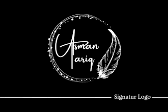 design scripted professional handwritten signature logo