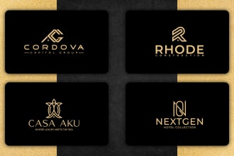 design luxury real estate, construction, property, realtor, minimalist logo
