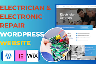 design electrician website, electronic repair, hvac repair, electronic website