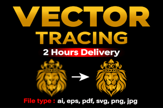 do manual vector tracing, redraw logo in adobe illustrator