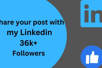 share your linkedin post to my 36k connections