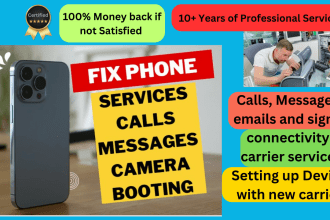 repair phone, setup, booting, camera, connectivity, slow, messages, apps, data