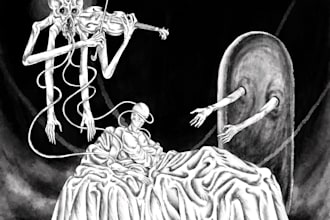 draw a unique occultism dark art for you