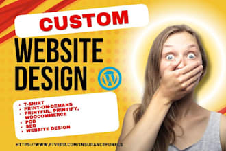 design t shirt print on demand printful printify woocommerce pod seo website