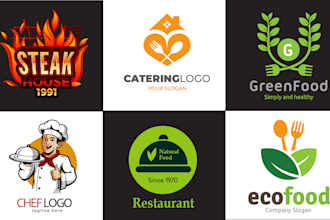 restaurant,fast food logo, ood and drink, food truck, design