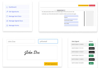 create a custom app like docusign to collect signatures