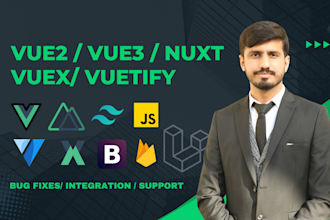 create nuxtjs vuejs vuex website with tailwind css