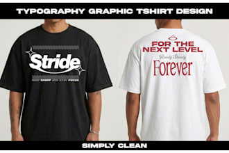 create typography t shirt design and custom t shirt graphic