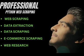 do data scraping and web scraping of any website using python