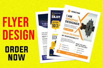design professional event flyer or business flyer