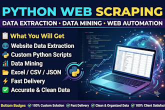do web scraping, data mining and web automation