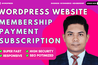 from concept to launch, professional wordpress membership site with payments