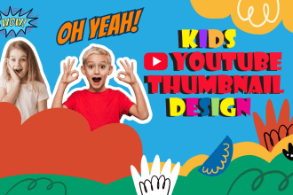 create kids youtube thumbnails