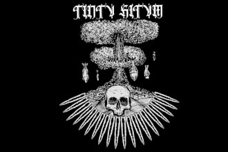 draw detailed dark art illustrations for punk, hardcore, band album
