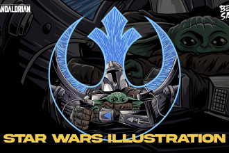 draw star wars illustration for your business