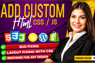 add custom HTML, CSS, and js code to shopify, squarespace, and wordpress website