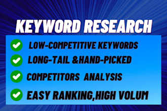 do keyword research and competitor analysis