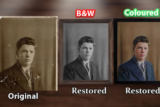 restore, repair, enhance and colorize your old photo