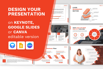 design powerpoint presentation and canva pitch deck for business