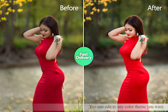 do high end model photo retouching, skin retouching,