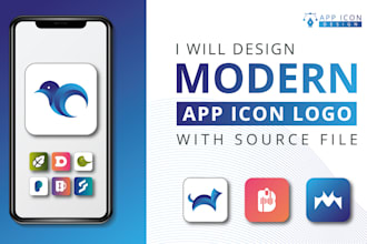 design a modern app icon logo for android or ios