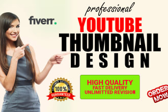 create attractive an eye catchy youtube thumbnail design